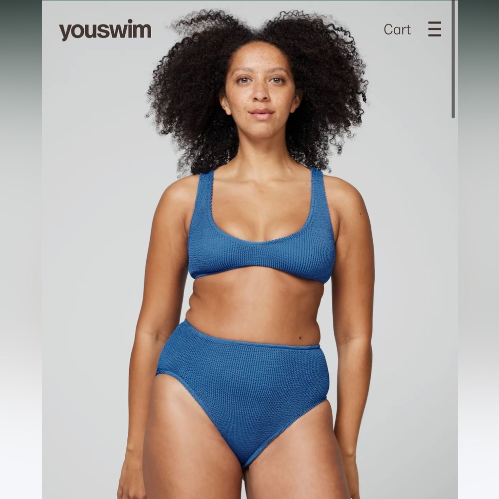 Youswim Eva Highwaist Bikini in Indigo — Stretch 1